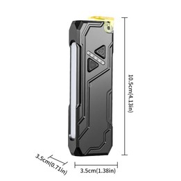 RGB Color-Changing Multi-Functional EDC Flashlight With Magnet(Black)