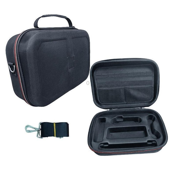 For Nintendo Switch OLED Carrying Case EVA Hard Shell Storage Bag for Full Set Accessories with Shoulder Strap(Black)