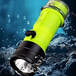 80m Waterproof Diving Flashlight Amphibious LED Light for Outdoor and Underwater Use Rechargeable Version
