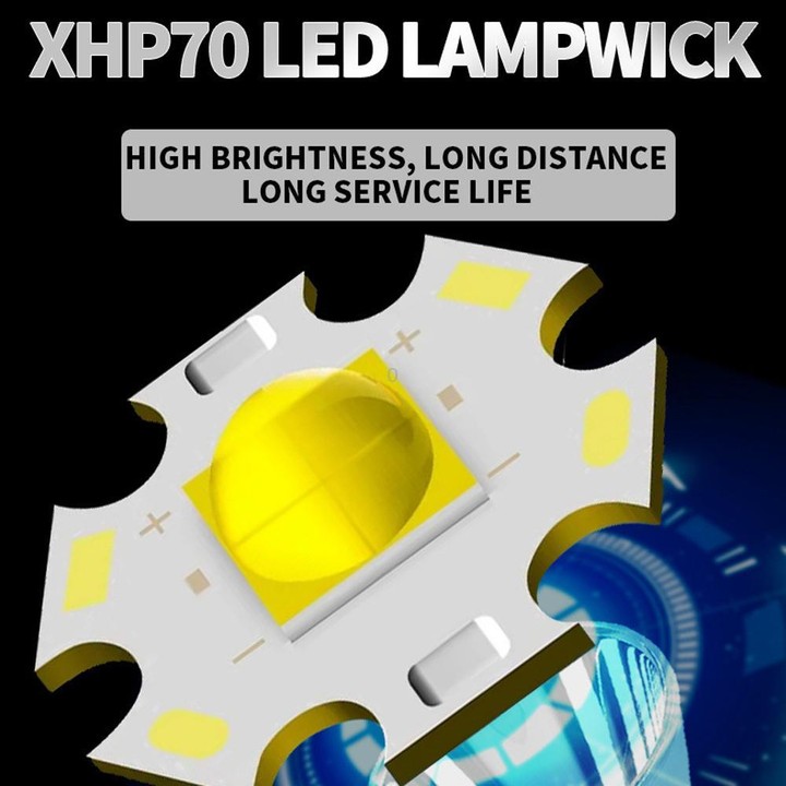 XHP70 LED IPX8 Waterproof High-Power Diving Flashlight Magnetic Control Switch Rechargeable Dive Light Built In 21700 Battery