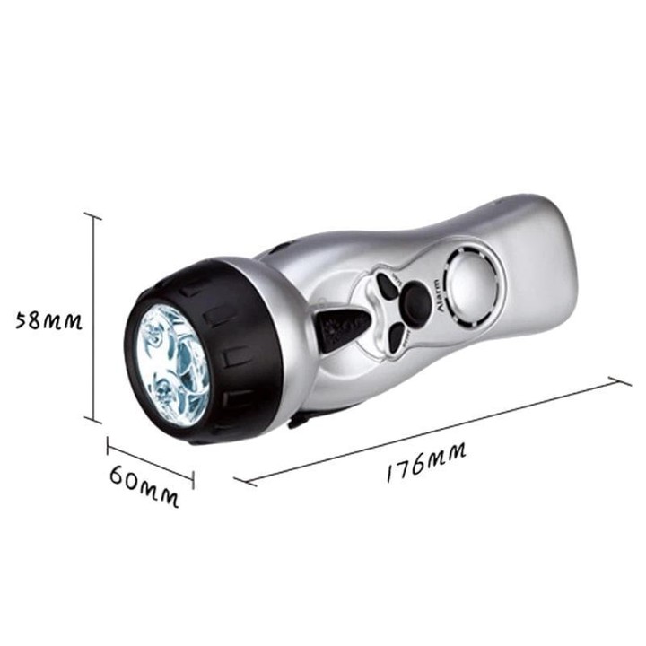 SB-3030E Outdoor LED Hand-Cranked Rechargeable Flashlight Emergency Lighting Radio(Yellow)