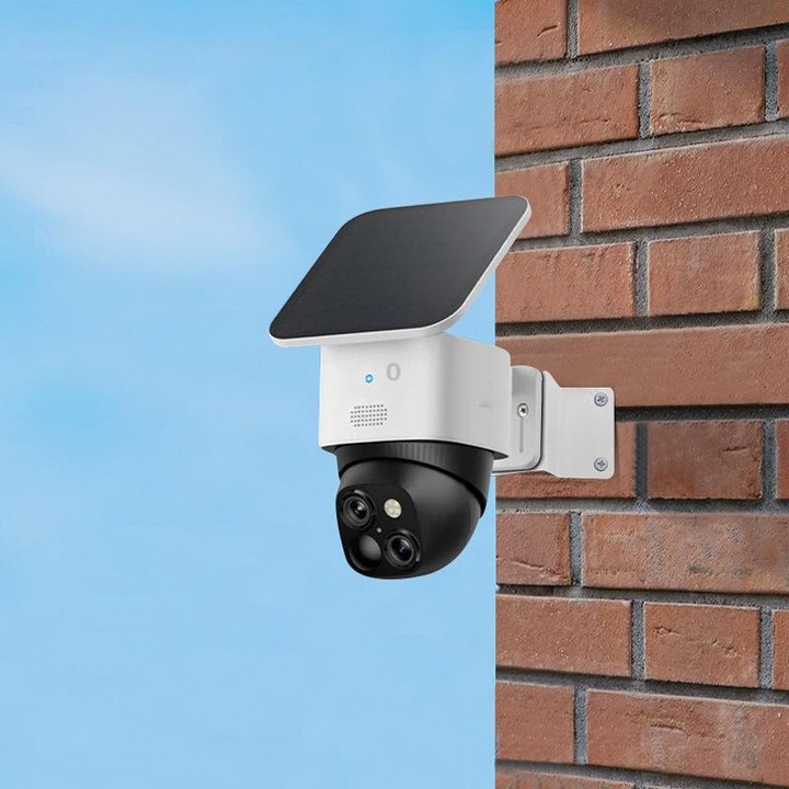 Stainless Steel Security Camera Corner Mount For Eufy SoloCam S340 / Reolink Trackmix / TP-Link Tapo C425 / C500(White)