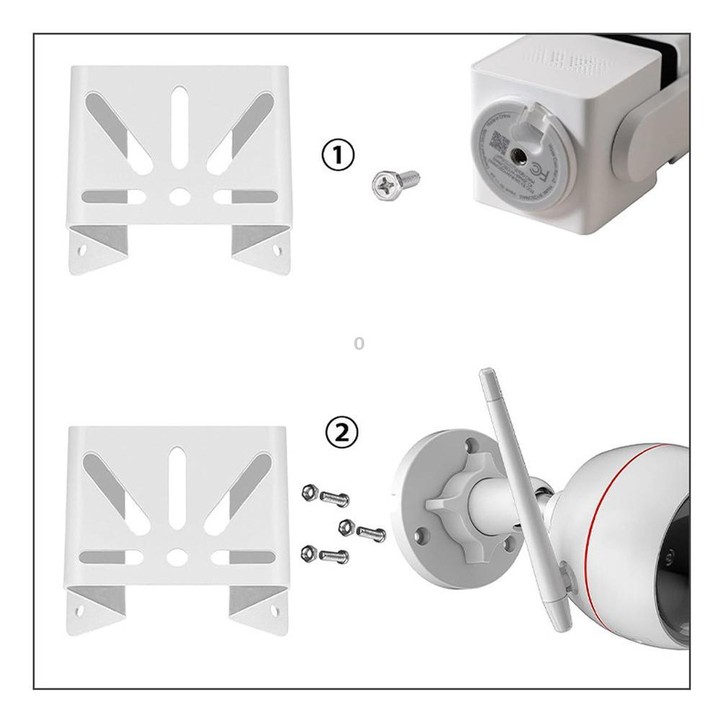 Stainless Steel Security Camera Corner Mount For Eufy SoloCam S340 / Reolink Trackmix / TP-Link Tapo C425 / C500(White)