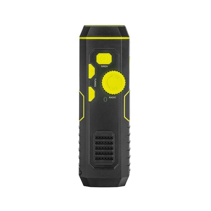 SB-5032E Outdoor Multi-Functional Flashlight Emergency Alarm Torch With Radio(Yellow)