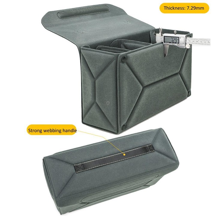 Modular Multi-Purpose Camera Insert Bag Eco-Friendly Protective Case for Mirrorless/DSLR Cameras and Lenses, Size: M Black