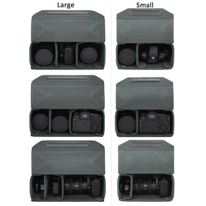 Modular Multi-Purpose Camera Insert Bag Eco-Friendly Protective Case for Mirrorless/DSLR Cameras and Lenses, Size: M Black