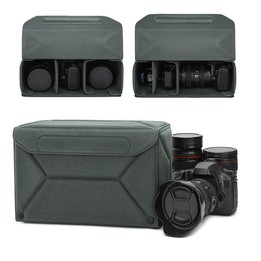 Modular Multi-Purpose Camera Insert Bag Eco-Friendly Protective Case for Mirrorless/DSLR Cameras and Lenses, Size: M Black