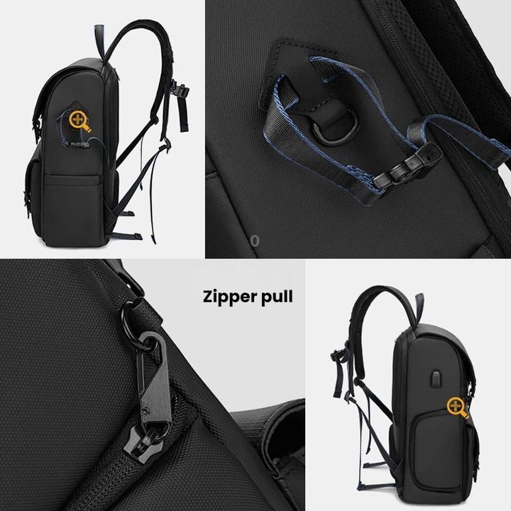 AK818 Waterproof Anti-Theft Dual-Shoulder Camera Bag Large-Capacity Photography Backpack(Grey)