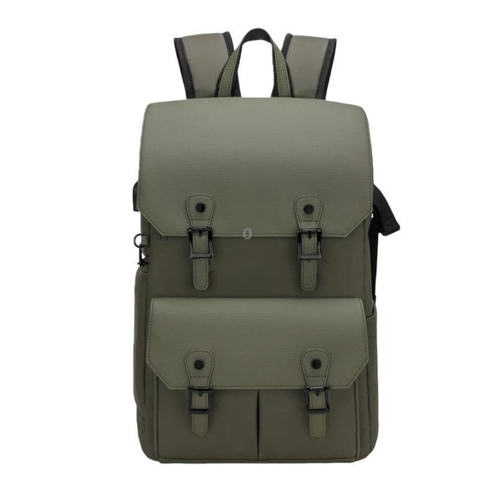 AK818 Waterproof Anti-Theft Dual-Shoulder Camera Bag Large-Capacity Photography Backpack(Green)