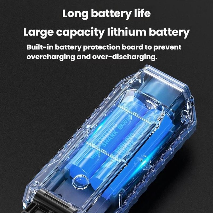 SMILING SHARK GZ-5126-S Digital Display Magnetic Flashlight With Hook Outdoor High-Brightness Work Light(Blue)