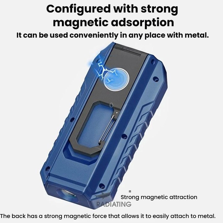 SMILING SHARK GZ-5126-S Digital Display Magnetic Flashlight With Hook Outdoor High-Brightness Work Light(Blue)