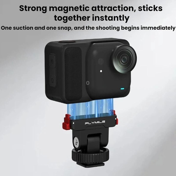 For Insta360 Go Ultra Flymile Magnetic Gimbal Quick Release Extension Base(Black)