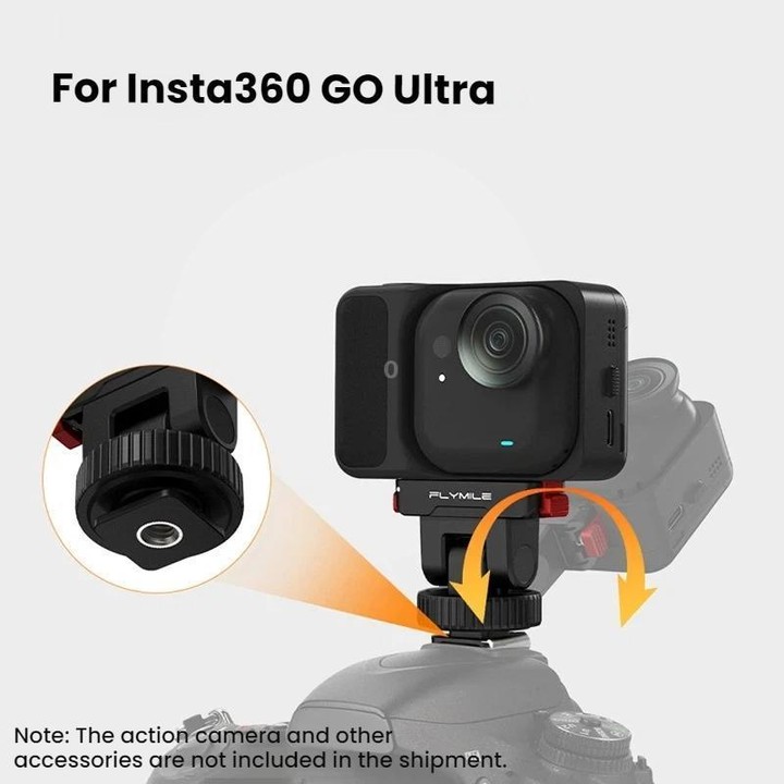 For Insta360 Go Ultra Flymile Magnetic Gimbal Quick Release Extension Base(Black)
