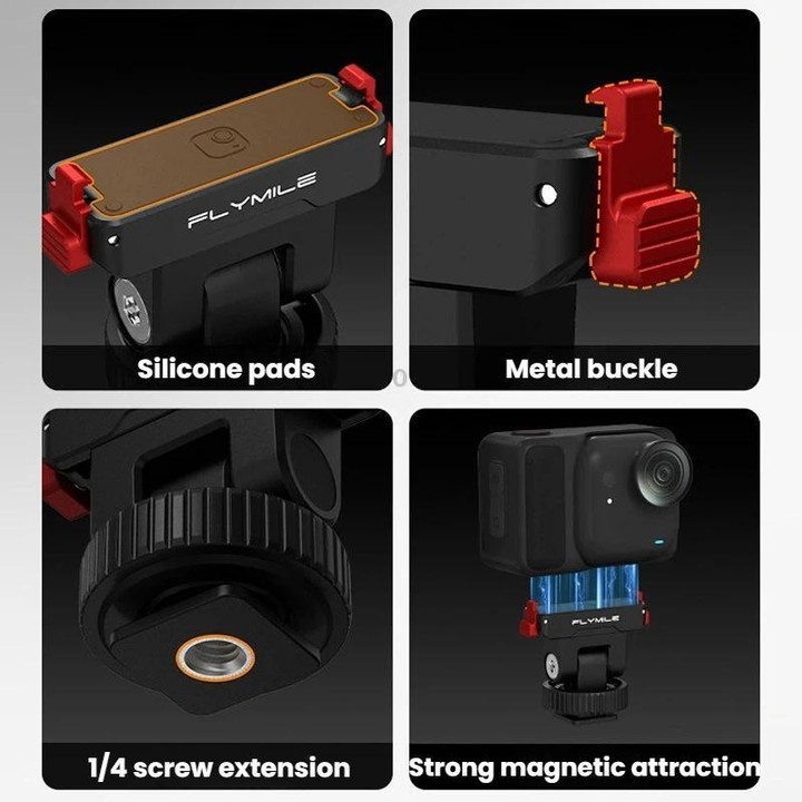 For Insta360 Go Ultra Flymile Magnetic Gimbal Quick Release Extension Base(Black)