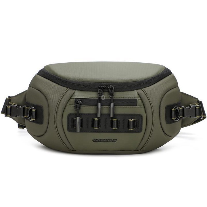 QISEMIAN Chest Shoulder Camera Bag For Men with Removable Dividers Urban Commute Messenger Bag(Green)