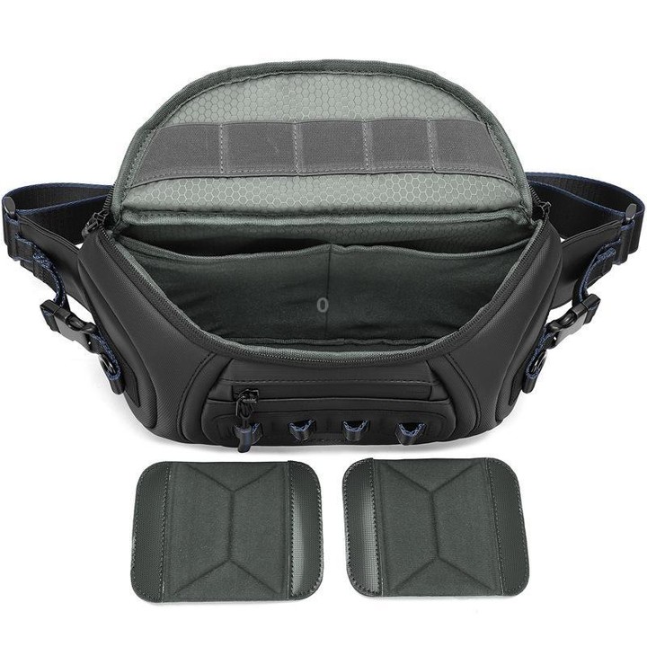 QISEMIAN Chest Shoulder Camera Bag For Men with Removable Dividers Urban Commute Messenger Bag(Green)