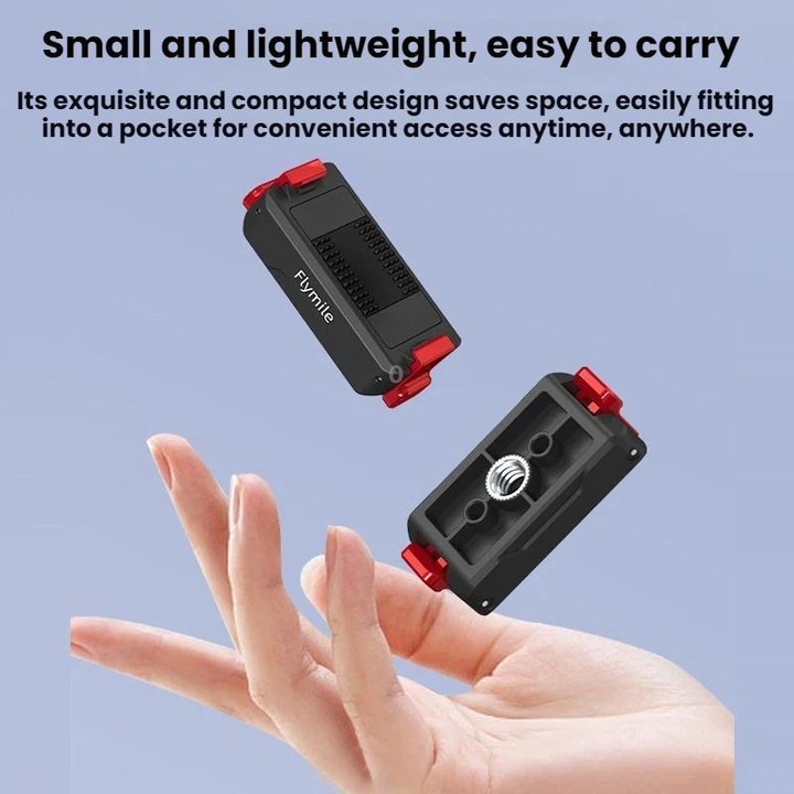 For DJI Osmo Action 3 / 4 / 5 Pro Flymile Magnetic Quick-Release Expansion Adapter Base(Black)