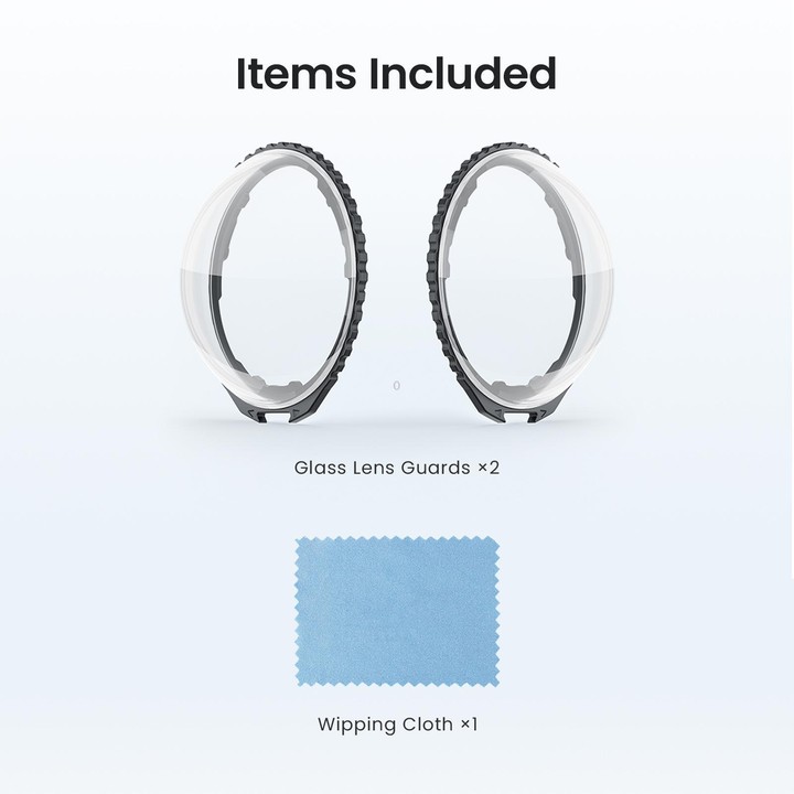 For Insta360 X4 Air AMagisn Standard Lens Guards Snap-On Protective Glass Lens Protector Replacement Accessory(Clear)