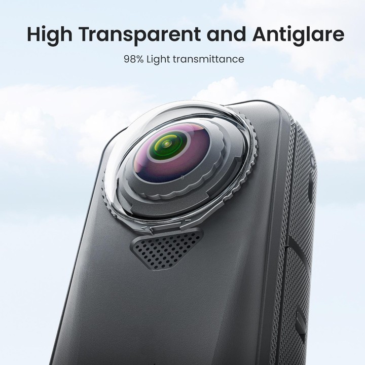 For Insta360 X4 Air AMagisn Standard Lens Guards Snap-On Protective Glass Lens Protector Replacement Accessory(Clear)