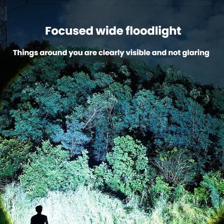 SMILING SHARK High-Brightness Flashlight With Power Display Outdoor Long-Range Spotlight, Spec: COB Side Light