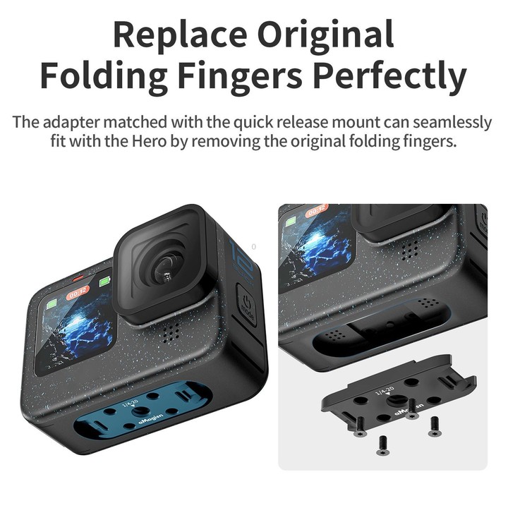 aMagisn Metal Magnetic Quick Release Kit For GoPro HERO12 Black /11 Black /11 Black mini /10 Black /9 Black /8 Black / Max(Black