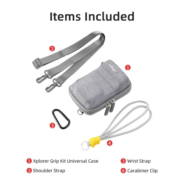 aMagisn Universal Case Bag For Action Camera Street Photography Grip Kit With Shoulder Strap(Gray)