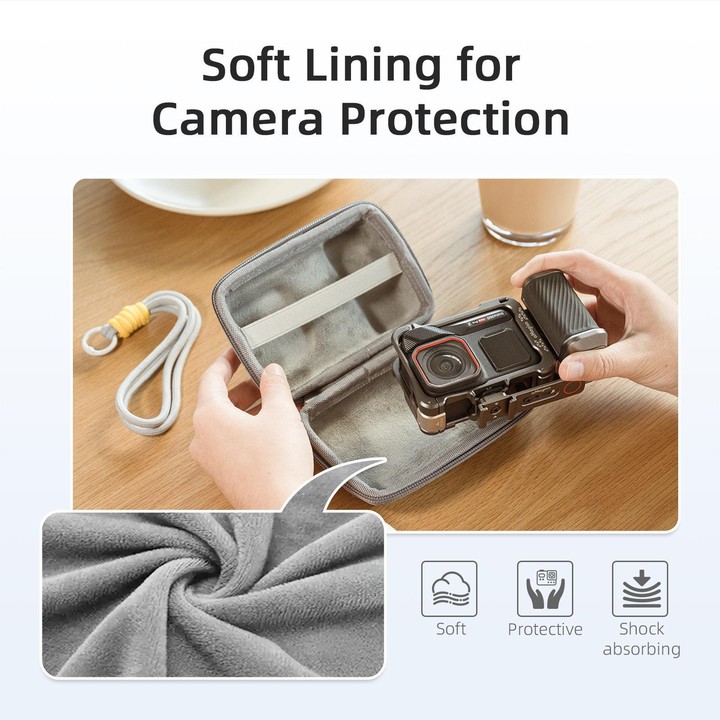 aMagisn Universal Case Bag For Action Camera Street Photography Grip Kit With Shoulder Strap(Gray)