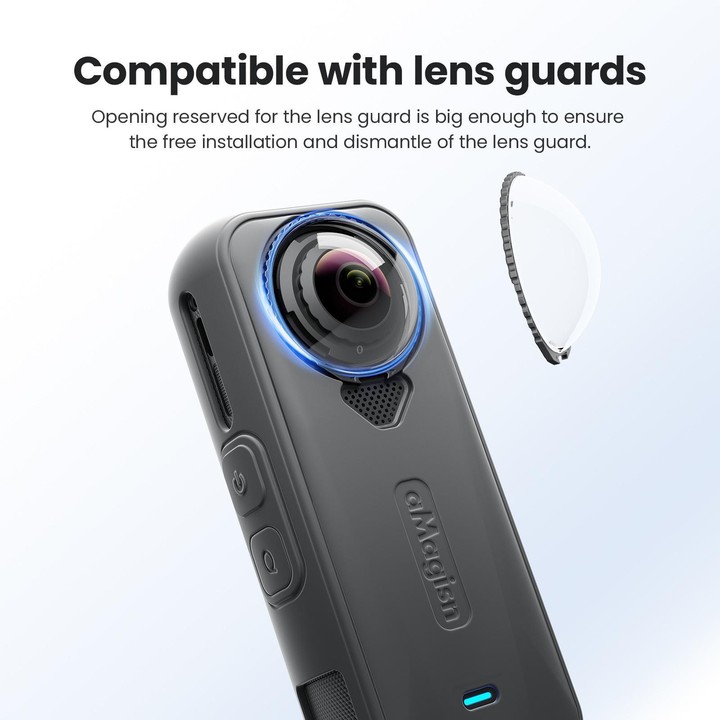 For Insta360 X4 Air Camera aMagisn Silicone Case Gray
