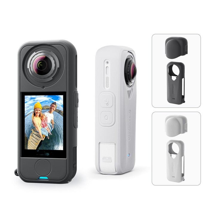 For Insta360 X4 Air Camera aMagisn Silicone Case Gray