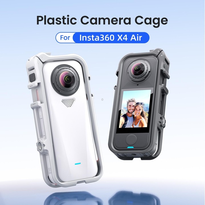 For Insta360 X4 Air AMagisn Camera Cage Plastic Expansion Frame With Windproof Foam(Black)