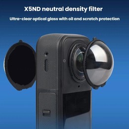 For Insta360 X5 2pcs /Box Panoramic Action Camera Filters Neutral Density Filters Glass Protective Filters, Spec: ND16