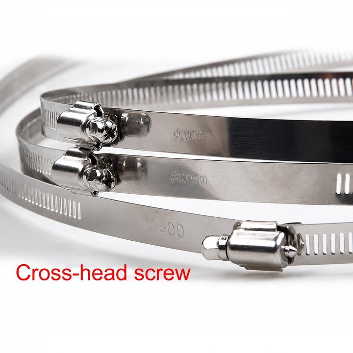 Stainless Steel Pole Mount Hose Clamps 12mm Width Heavy Duty Adjustable Strap for Junction Box Bracket Diameter 10cm