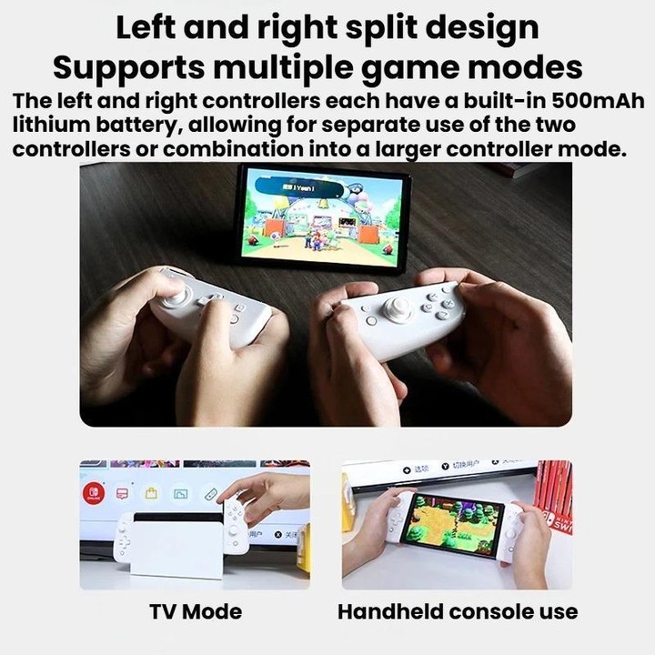MOBAPAD For Nintendo Switch Split Left & Right Joypad Hall Effect Joystick Game Controller, Spec: S1-HD Black