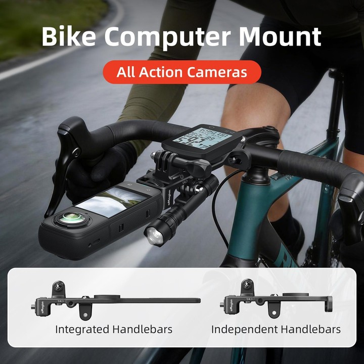 aMagisn BR01 Independent Handlebars Action Camera Speedometer Cycling Mount