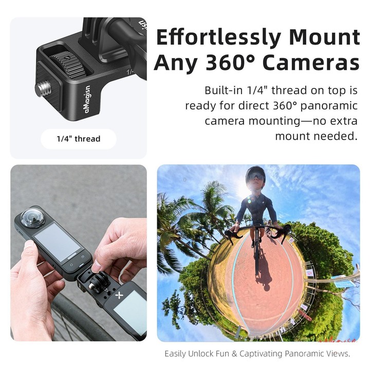 aMagisn BR02 Integrated Handlebars Action Camera Speedometer Cycling Mount