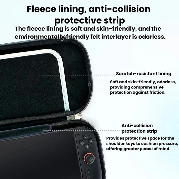 MOBAPAD For Nintendo Switch 2 Storage Case Shockproof Drop-Resistant & Waterproof Bag(Black)