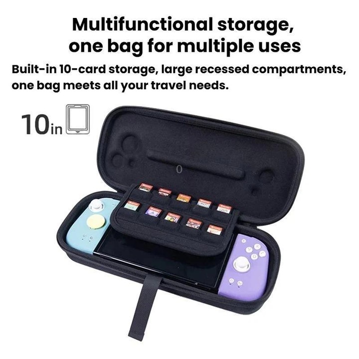 For Nintendo Switch / Switch Oled MOBAPAD M6-HD Portable Anti-Drop Handle Organizer Case(Black)
