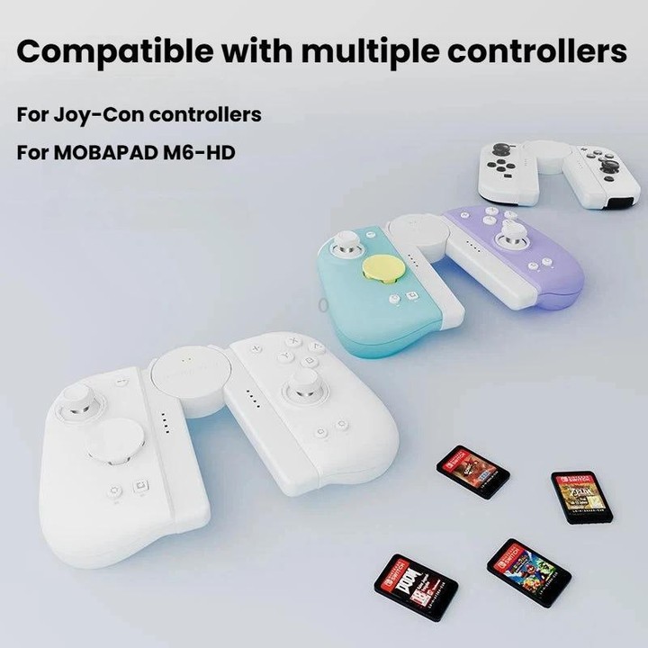 For M6-HD / Switch MOBAPAD SA1 Left & Right Controller Charging Grip(White)