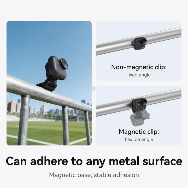 For Insta360 Go Ultra Camera TELESIN Magnetic Pivot Clip First-Person View Cap Mount Accessory(Black)