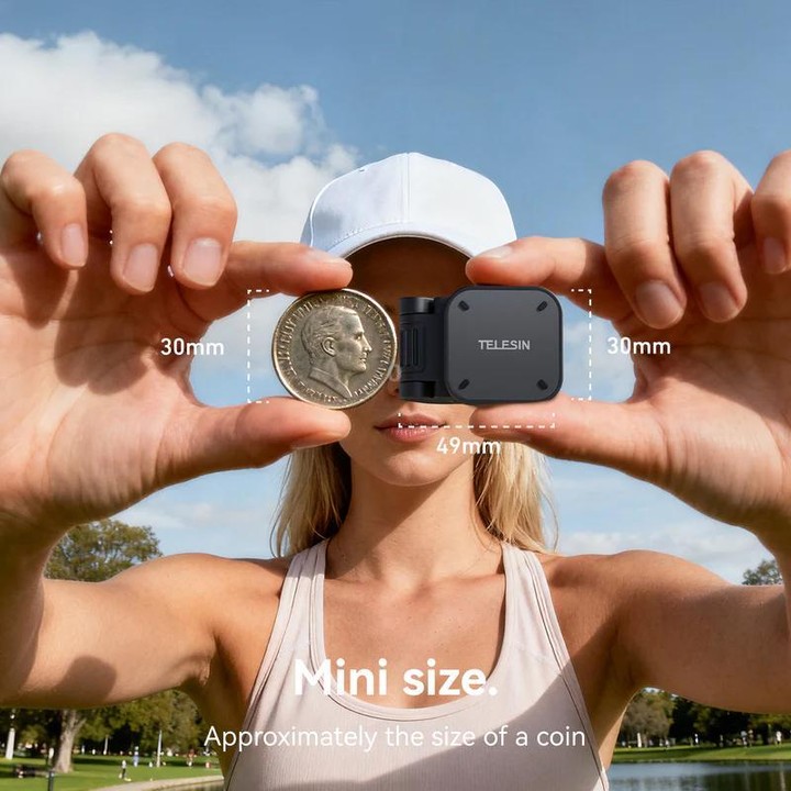 For Insta360 Go Ultra Camera TELESIN Magnetic Pivot Clip First-Person View Cap Mount Accessory(Black)