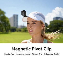 For Insta360 Go Ultra Camera TELESIN Magnetic Pivot Clip First-Person View Cap Mount Accessory(Black)