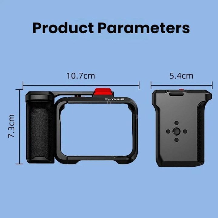 For Insta360 Ace Pro 1/2 Flymile Camera Cage Extension Handle Kit(Black)