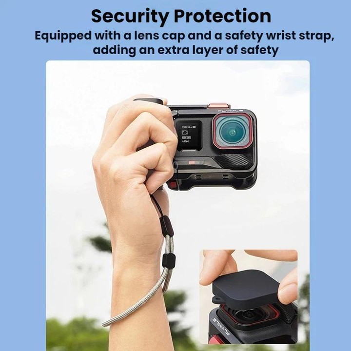 For Insta360 Ace Pro 1/2 Flymile Camera Cage Extension Handle Kit(Black)