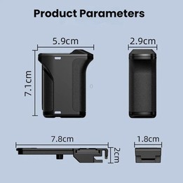 Flymile For DJI Osmo Action 5 Pro / 4 / 3 Camera Cage Handle With Magnetic Quick-Release Base(With Quick Release)