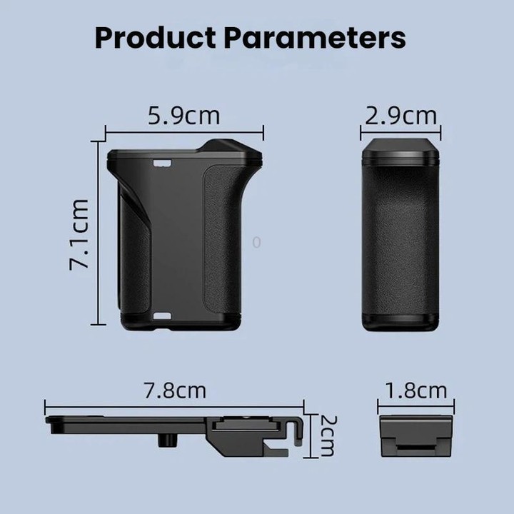 Flymile For DJI Osmo Action 5 Pro / 4 / 3 Camera Cage Handle With Magnetic Quick-Release Base(With Quick Release)