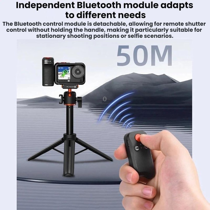 Flymile For DJI Magnetic Quick-Release Action Camera Street Shooting Handle(For Osmo Action 3 / 4 / 5 Pro)
