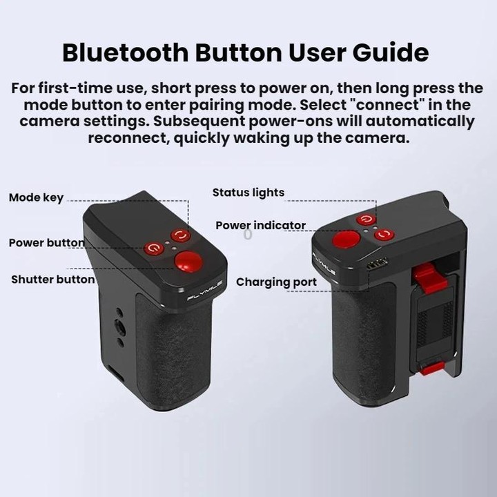Flymile For DJI Magnetic Quick-Release Action Camera Street Shooting Handle(For Osmo Action 3 / 4 / 5 Pro)