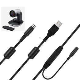 Replacement 2-in-1 Power and Data Cable for Logitech CC2900e, CC3500e, PTZ Pro Cameras, Cable Length 3m