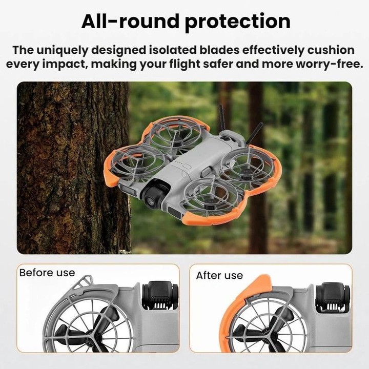 For DJI NEO 2 BRDRC Drone Propeller Guard Protective Bracket(Orange)