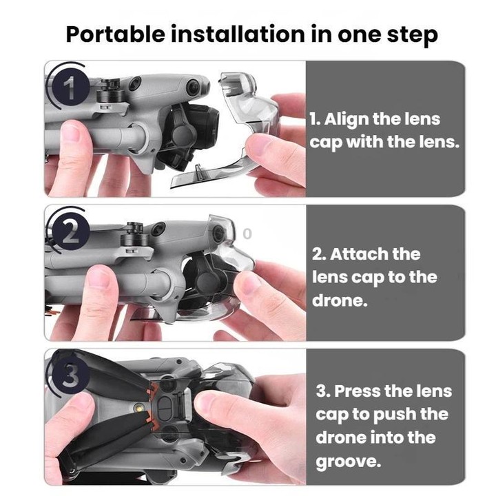 For DJI Mini 5 Pro BRDRC Lens Cover Fixing Clip Gimbal Protector(Translucent Black)